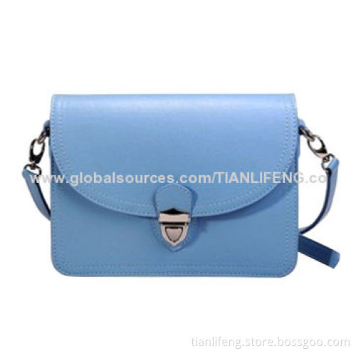 Envelopes Shoulder Female Handbag with Blue PU Material